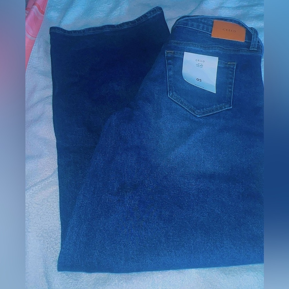 Women , Blue Jeans wide leg